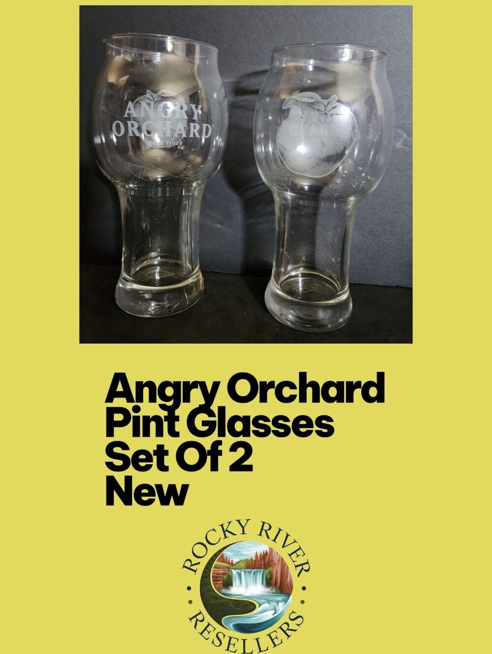 Angry Orchard  | 16 oz | Pint Glasses | Set Of 2